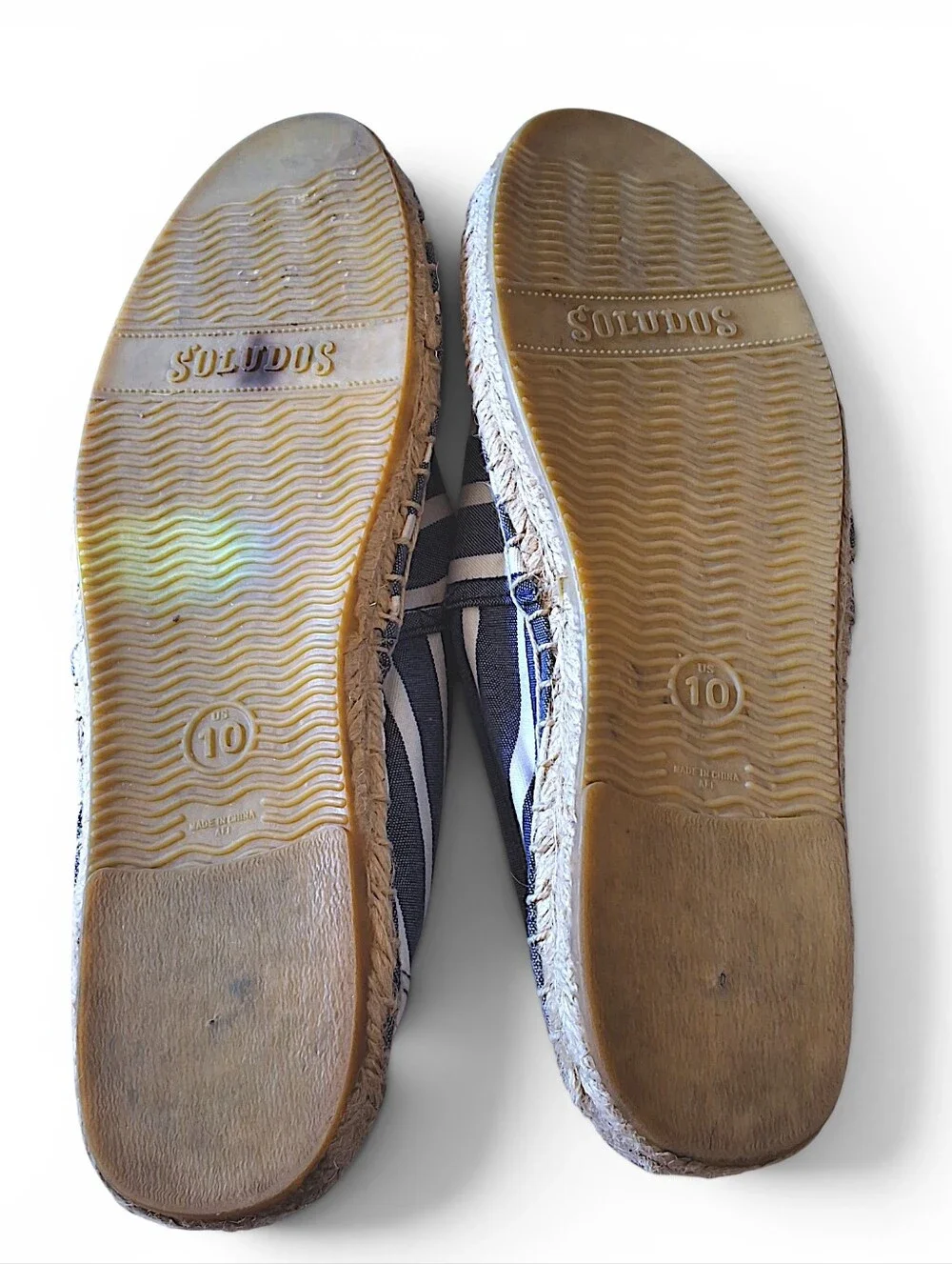 Soludos Striped Espadrilles Women’s Size 10 Blue White Slip On Flats